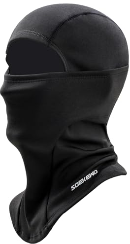 SoeKewo Sturmhaube Winter Balaclava Warme Fleece Skimaske Verstellbar Sturmmaske für Motorrad Fahrrad Skifahren Herren und Damen，Schwarz