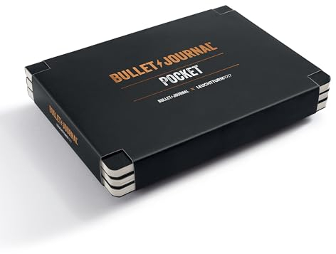LEUCHTTURM1917 371123 Bullet Journal Pocket, 14,3x10,3 cm, 46 nummerierte Doppelseiten, Dotted, Schwarz, 3-Pack