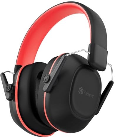 iClever Audífonos con cancelación de ruido para niños y adultos, SNR 29 dB, protección auditiva para fuegos artificiales, eventos, camiones monstruos, conciertos y autismo