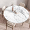 Highdi Tischdecke Abwaschbar Rund 60cm, Elastisch Mármol Druckbar Tischdecke Outdoor Lotuseffekt Tischdecken Table Cloth für Garten Restaurant, Ideal für 50cm-55cm