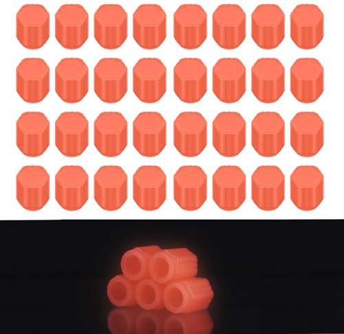 Thoquene 32 Stück Ventilkappen Auto Leuchtend, Leuchtendes Auto Reifenventil Universelles ZubehöR für Lkws MotorräDer