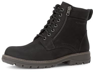 Pius Gabor Herren Boots,Halbschuhe,ECHTES Lammfell,Extragrip,Latex Wechselfußbett,Reißverschluss,schnürschuhe,schnürer,Black,42 EU / 8 UK
