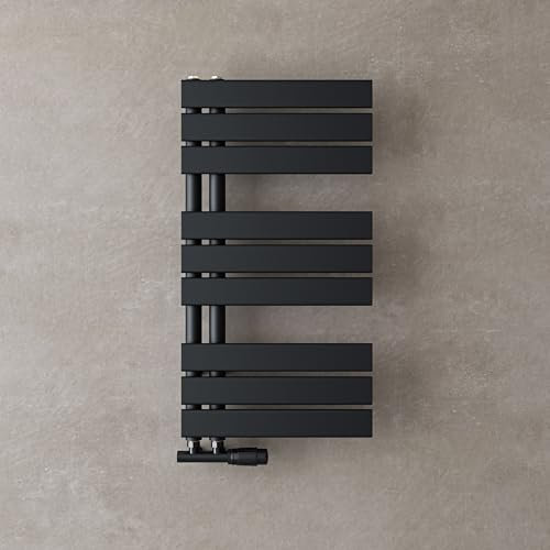 doporro Heizkörper Badezimmer Badheizkörper Badheizung Handtuchheizkörper 76x40cm Handtuchtrockner Handtuchwärmer Seitenanschluss Anthrazit