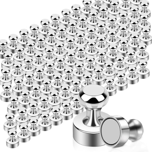 Aenienoe 220 Pack Fridge Magnets Strong Small Neodymium Magnets for Refrigerator Whiteboard Magnetic Board Crafts Home Office and School Mini Magnet Silver