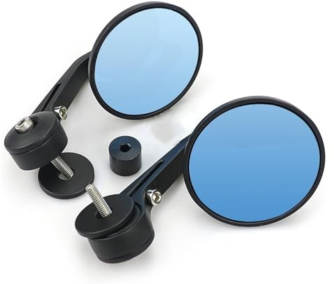 WEINUANXIN Moto Rückspiegel Für VES&pa GTS Für Sprint Für Primavera 150 300 125 250 LX GTV LXV Motorrad Runde Lenker Bar End Rückansicht Spiegel
