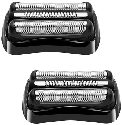 ACWOO Braun Series 3 Scherkopf, Scherkopf Braun Serie 3, Elektrorasierer, Ersatzscherteil kompatibel mit Rasierer Herren Serie 3, 21B, Schwarz, 2er Pack