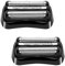 ACWOO Braun Series 3 Scherkopf, Scherkopf Braun Serie 3, Elektrorasierer, Ersatzscherteil kompatibel mit Rasierer Herren Serie 3, 21B, Schwarz, 2er Pack