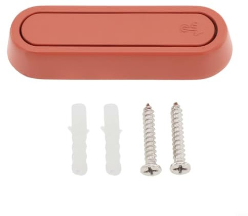 Streamline Organiseur de salle de bain avec crochets muraux pliables, porte-serviettes, porte-manteau (orange)