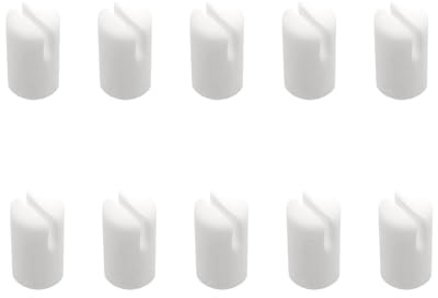 Cheerock 10Pack Banjo 5th String Nuts, 5x3mm Bone Bridge Pins for 5 String Banjo, Easy Installation Replacement Banjo Bridge Saddle Nut Accessories