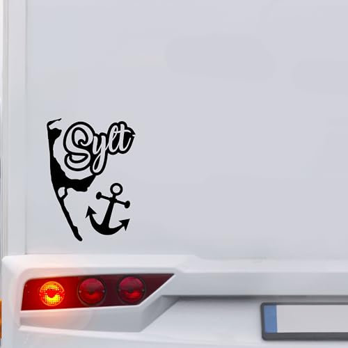 KLEBEKÖNIG Autoaufkleber Auto - Insel Sylt - Spruchaufkleber Sticker Aufkleber Heckscheibe Holiday Camping Tuning Decal