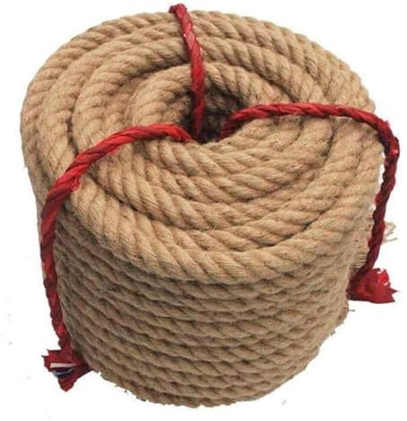 VDLLQYN, Cuerda de Yute 10 MX 45 MM Cuerda de Yute Gruesa y Fuerte Cuerda de cáñamo de Fibra de 4 hebras Cuerda de cáñamo Fuerte for jardinería Camping ，Cuerda de cáñamo(30MM 10M)