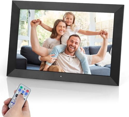 Vicloon Digital Photo Frame, 10.1 Inch Electronic Digital Photo Picture Frame, 1280x800 Full IPS Screen with Photo Music Video Player Calendar Alarm, Electronic Photo Frame with Remote