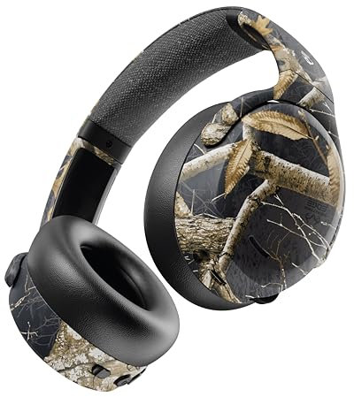 Skullcandy Crusher ANC 2 Wireless Over-Ear Bluetooth Headphones with Multi-Sensory Bass, Active Noise Cancelling, Up to 60 Hours Battery, Microphone for iPhone Android - Realtree Edge Colors Black