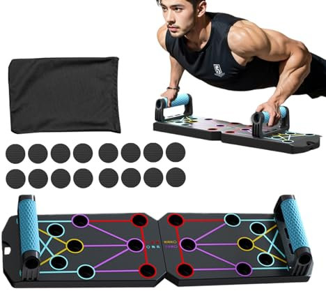 Pushup pieghevole Pushup - scheda fitness multifunzionale | Pannello push up per uomini, mazzo di palestra portatile, attrezzatura da esercizio compatto, maniglia pushup per accessori totali