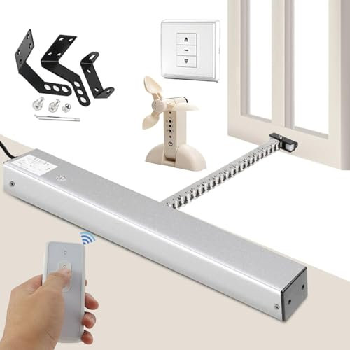IEOWY Apriporta Automatico per lucernari/tetti, apriporta Elettrico a Catena, con Telecomando + Interruttore (800 mm)