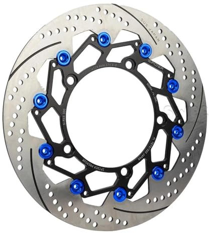 For yamaha For Xmax300 Front Wheel Modified Floating Disc Brake Disc Caliper Transfer Code 300MM Floating Disc Motorcycle Brake Disc(Blue)