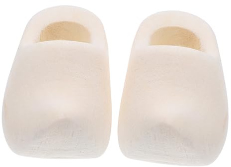 UTHCLO Mini Holländische Holzschuhe Schlüsselanhänger Unvollendete Puppenhaus Dekoration DIY Bastelset Robustem Holz Glatte Oberfläche für Puppenhaus Zubehör und Kreative Handarbeit