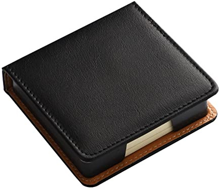 Leder-Notizblock-Halter, Organizer, Büro, Schulbedarf, Notizkartenspender, klebrige Aufbewahrungsbox, Schreibtischzubehör, Organizer, Box, Leder-Namenskartenhalter, Notizspender, Etui mit Deckel, Büro