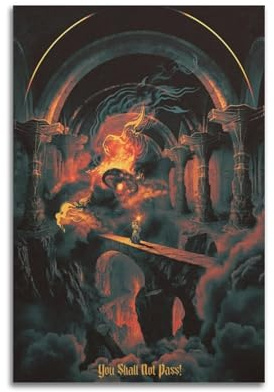 Filmkunst-Poster, Motiv: Herr der Ringe, dekoratives Gemälde, Leinwand, Wandposter und Kunstdruck, moderne Familienschlafzimmer-Dekoration, Poster, 20 x 30 cm