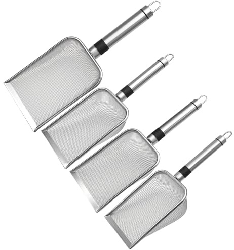 JUUDDENPARTS 4 Pieces Gardening Soil Sifter Set, 2/2.8/3.8/5mm Mesh Sieves, Ideal for Sifting Soil, Sand, Rocks, and Compost