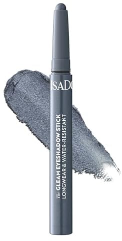 IsaDora Gleam Eyeshadow Stick – Blau Lidschatten Stift (53 Denim Steel) | Aufbaubar und verblendbar, Tierversuchsfrei, Wasserresistent, Parfümfrei, Langanhaltend und Wischfest, Vegan Augen Make-Up