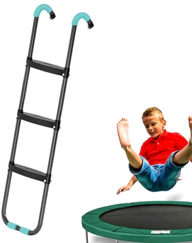 Trampolin-Treppe – 2 3 Stufen breite Universalleiter, PP-Trampoline, breite Trittleiter, rutschfeste Stufen, einfaches Klettern für Kinder, sicheres Hinterhof-Zubehör, Spielspaß und Outdoor-Übungen