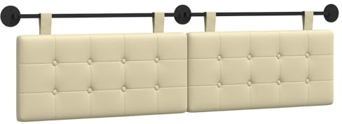 vidaXL Hängendes Kopfteil Kunstleder, Modernes rechteckiges Wandkopfteil, Flexible Rückenlehne, stylische Schlafzimmer-Deko, platzsparendes Design