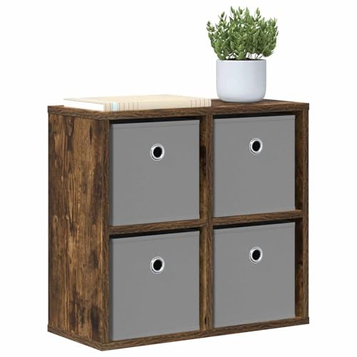 vidaXL Sideboard mit Schubladen Geräucherte Eiche 49,5 x 22 x 47 cm, Moderne Wohnzimmeraufbewahrung, robuste Möbel, große Regale, schicke Heimregale, funktionale Möbel zum Organisieren