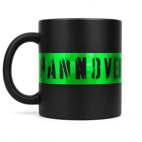 Hannover 96 Tasse Schwarz Grün – H96 Keramik Kaffeebecher matt – Fan Tasse für Hannover Fans – Kaffee- & Teebecher Logo – Geschenk für Fußballfans