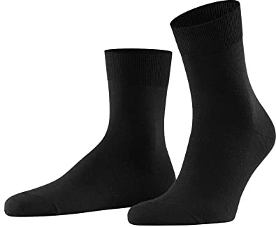FALKE Herren Socken Airport M Sso Wolle Baumwolle einfarbig 1 Paar, Schwarz Black 3000, 39-40