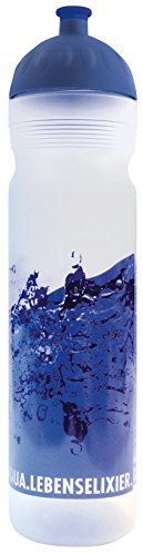 ISYbe Original Marken-Trink-Flasche für Jugend und Erwachsene, 1000 ml, BPA-frei, Wasser-Motiv, geeignet für Schule, Reisen, Sport & Outdoor, Auslaufsicher auch mit Kohlensäure, Spülmaschine-fest