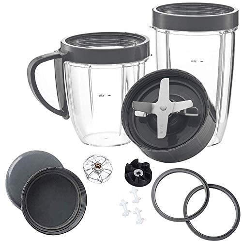 Accessories for Compatible with Nutribullet Blade wilth lids,Gears Set, Cup with Gasket Set Replacement Parts for Compatible with NutriBullet 900W/600W Series