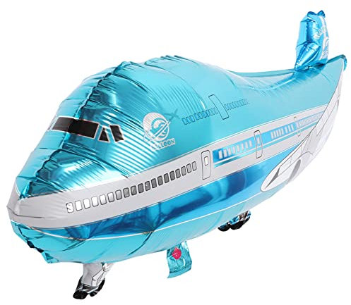 BESTOYARD Flugzeug Folienballons für Kinder Geburtstag Weihanchten Deko (Blau)
