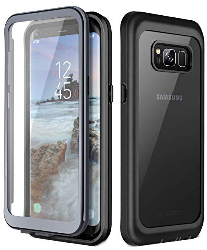 Prologfer Kompatibel mit Samsung S8 Hülle 360 Grad Handyhülle Frontabdeckung mit eingebautem Displayschutz Stoßfest Ganzkörper Transparent Kratzfest Schutzhülle Cover für Samsung Galaxy S8 - 5.8 Zoll