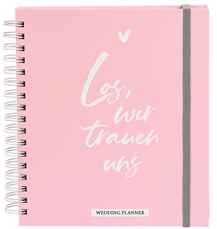 goldbuch 69168 Wedding Planner „Los, wir trauen uns!“, Hochzeitsplaner ca. 23,5 x 22 cm, Hochzeitsbuch mit 150 illustrierte Seiten und 12 Kapitel, Organizer für Hochzeit und Braut, Kunstdruck Motiv