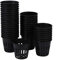 Yardwe 40PCS 2 Inch Garden Net Cup Pots Plastic Hydroponics Net Pot Bucket Basket for Hydroponics Supplies (Black)