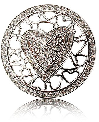 Gloop Brosche Schmuck Magnet Anhänger Button mit Strassstein - Glitzen für Kleider Schals Ponchos 43017