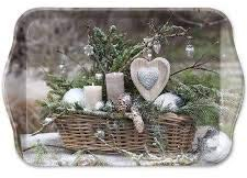 Ambiente Tablett Winter Arrangement, 13x 21 cm, Material: Melamin