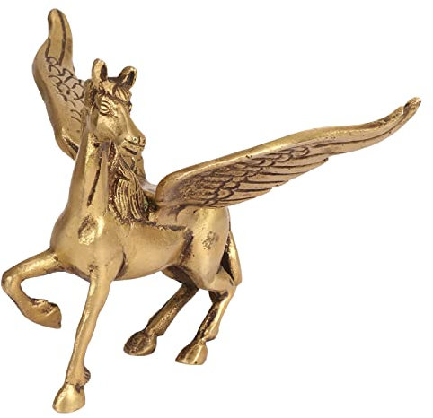 Kartique Fliegender Engel aus Messing, Statue Pegasus, Tier, Feng Shui, dekorativ, für Zuhause, Büro, Schaustück, antikes Finish, Metall-Papierbeschwerer