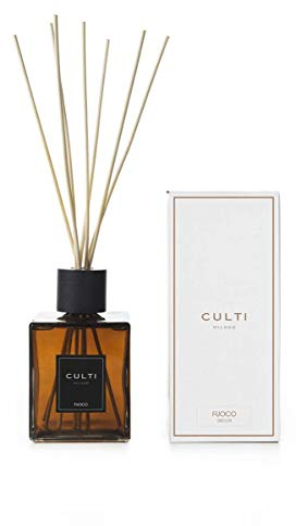 Culti Diffusore Bastoncini Decor da 1000 ml Milano | Fragranza Fuoco, al midollino, spezie e Patchouli - Durata 3 Mesi - Metratura da 10 a 20 mq