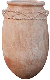 Biscottini Jarre Terre Cuite 60x60x100cm Made in Italy | Pot Terre Cuite | Vase Jardin extérieur