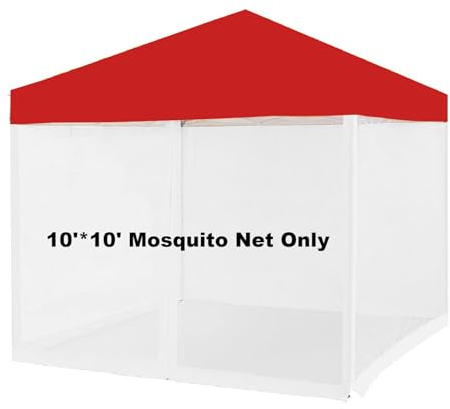 Zanzariera con cerniera per campeggio all'aperto, fai da te, zanzariera da parete per esterni, per gazebo e tenda da patio da 3 x 3 m (solo zanzariera da esterno non inclusa)