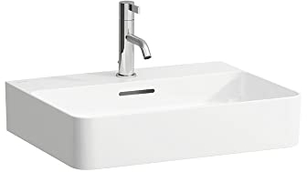 Laufen VAL Aufsatzwaschtisch, 1 Hahnloch, mit Überlauf, US geschl. 550x420, weiß, Farbe: Weiss matt - H8162827571041