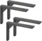 Ouvin Heavy Duty Brackets 6inch Set of 4 Wall Mount Triangle Shelf Brackets Black Iron Shelf Brackets with Screws Sturdy Shelf Supports (6inch) Black