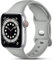 CeMiKa Compatible con Apple Watch Correa 38mm 40mm 41mm 42mm 44mm 45mm 46mm 49mm, Deportivas de Silicona Correas de Repuesto para iWatch SE Series 10 9 8 7 6 5 4 3 2 1,42mm/44mm/45mm/49mm-M/L, Gris