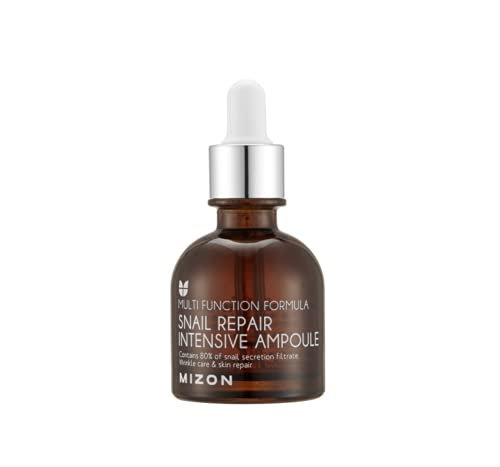 [Mizon] Serum Intensive Reparatur mit Schneckenextrakt (30ml) 80% Schneckenschleimextrakt Reparaturserum, Elastin- und Kollagenbildung, Anti-Aging, Schneckensekretfiltrat, koreanische Hautpflege