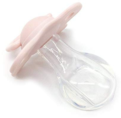 GLASSNOBLE Nippel, Schnuller für Erwachsene, mit breitem Bohrung, Schmetterlingsform, Silikon, für Erwachsene, Rosa
