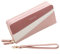 Yibingkea Portefeuille en Cuir synthétique pour Femme avec Double Fermeture éclair et Plusieurs emplacements pour Cartes (Pink1)