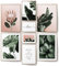 BLCKART Botanik Rosa Poster Set Beidseitig Bedruckt Büro Deko Bilder Exotische Wanddeko Blumen Bildercollage Modern ohne Rahmen