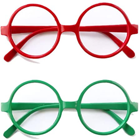 Bemvp 2pcs Runde Gläser Rahmen Ohne Objektive Brillen Spiel Rahmen Kostüm Spielzeuggläser Stilvoller Lichtlos Anzugsgläser Für Partybevorzugungen Geschenke